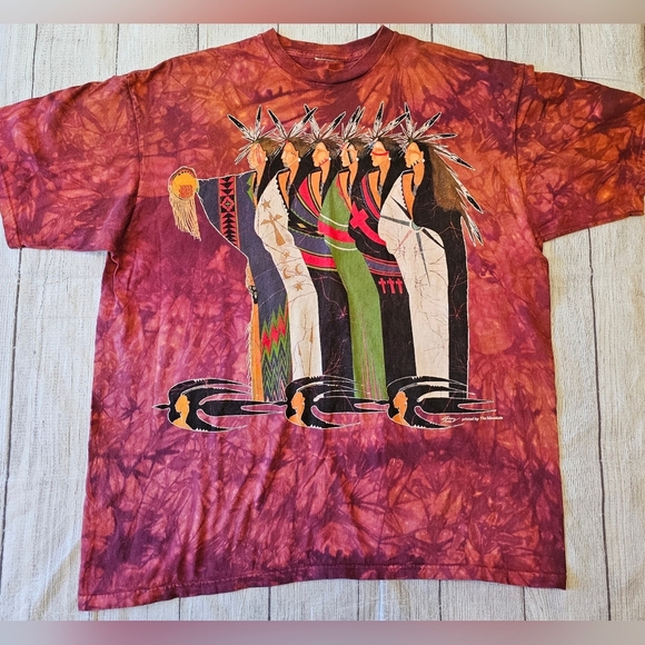 The Mountain Vintage Size XXL Native American 1996 Tee Shirt Cotton Short Sleeve - Picture 1 of 8